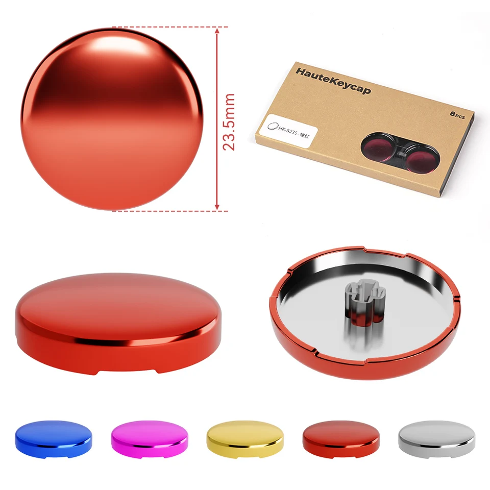 Haute42 TBGamer 8pcs 23.5mm Hitbox Cross Keycap Metal Plated