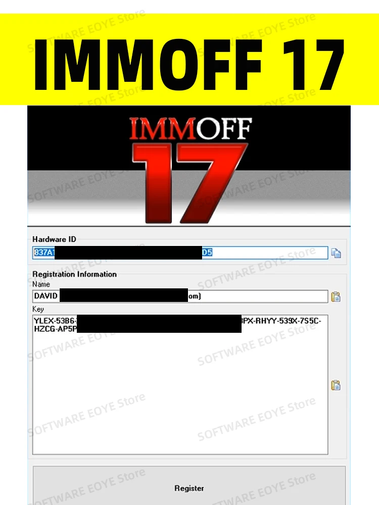 IMMOFF17 소프트웨어 EDC17 Immo of17 Ecu 프로그램, Neurotuning immoff17 Disabler, keygen 자동차 소프트웨어 전송