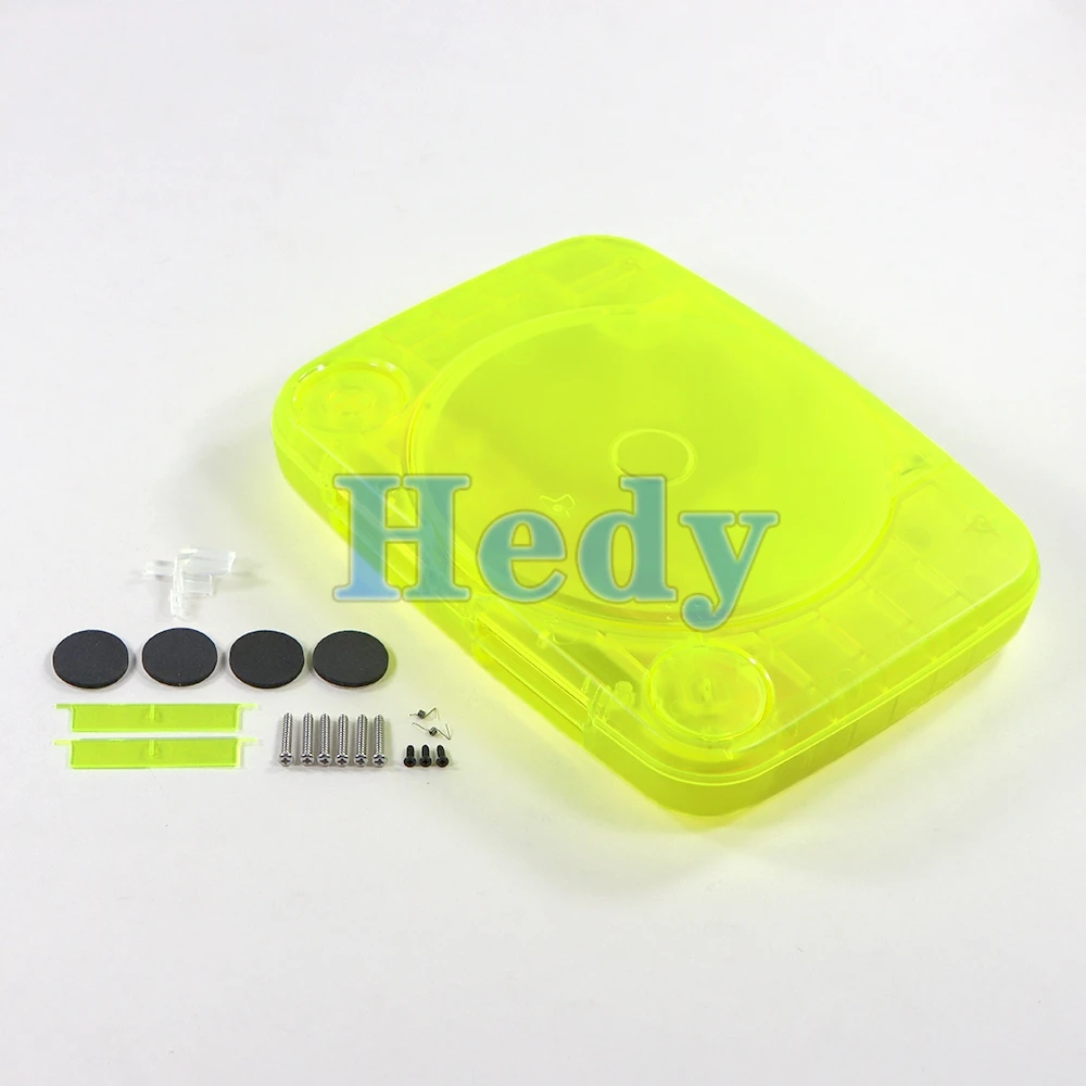 Estojo transparente transparente para PlayStation, PS1 Shell, console de jogos PSX com parafusos, conjunto completo, 5 peças