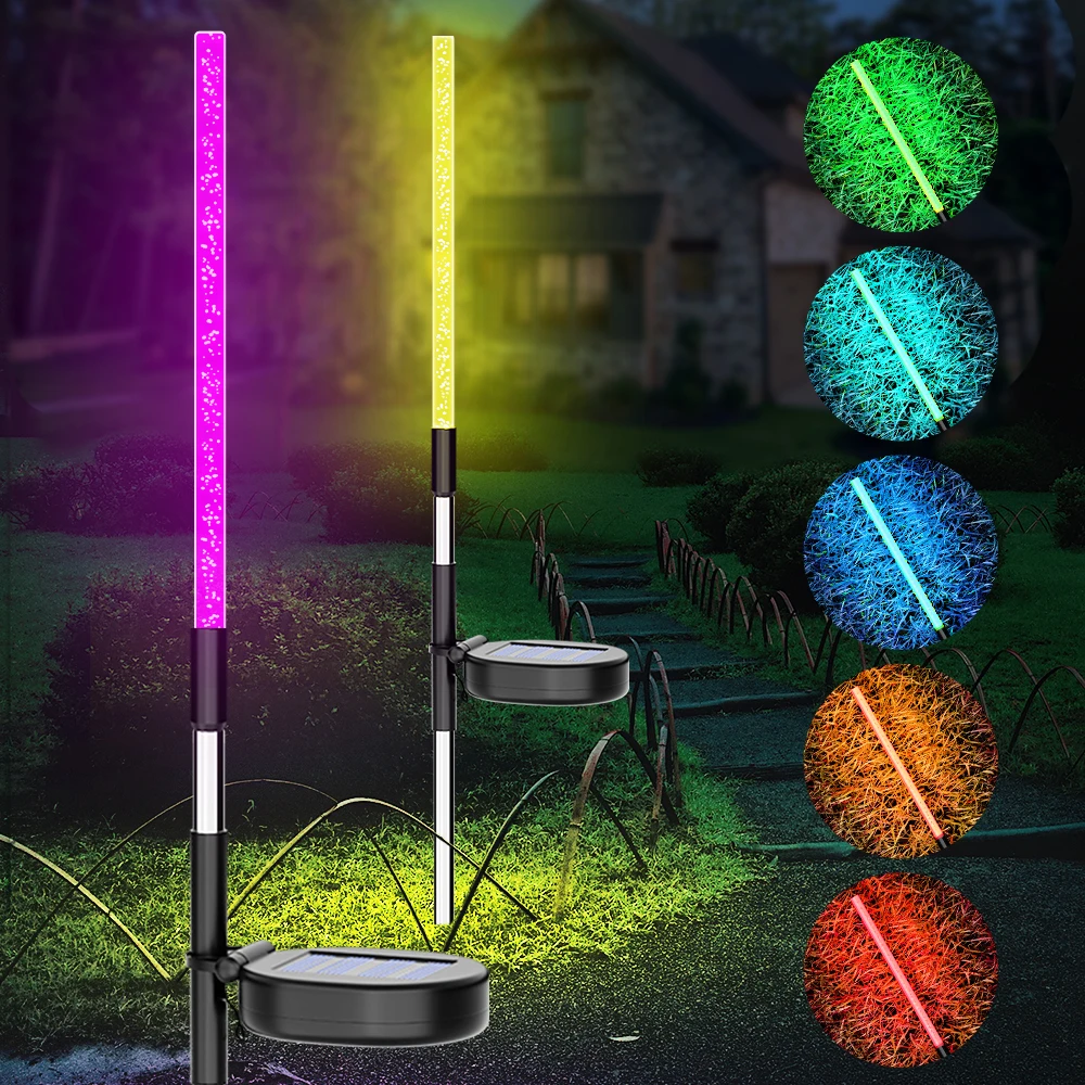 

Набор из 2 водонепроницаемых садовых светильников на солнечных батареях, меняющих цвет, светодиодные декоративные лампы-шарики для дорожек, газонов, патио