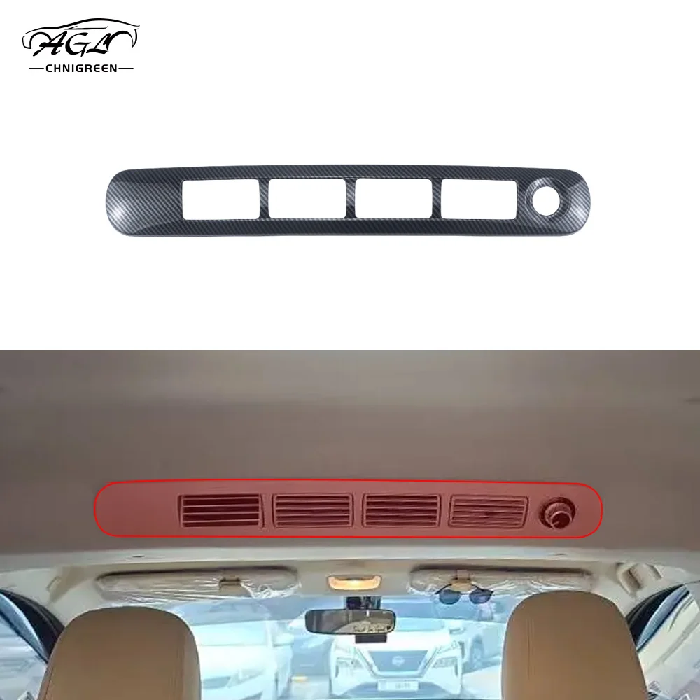 Cubierta embellecedora de ventilación de CA para techo trasero, decorativa Interior para Xpander Mitsubishi Xpander Cross 2016-2026, Color de fibra de carbono ABS