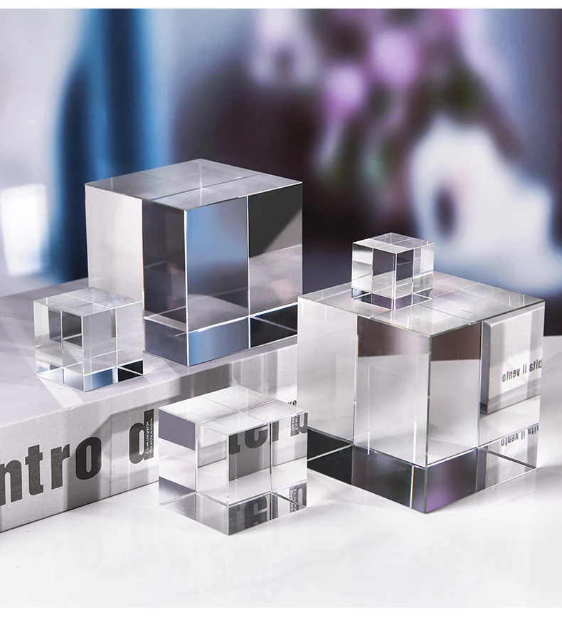 Imagem -02 - Cubo Transparente de Cristal Artificial Foto Prisma Criativa sem Cores e Arco-íris 30 mm