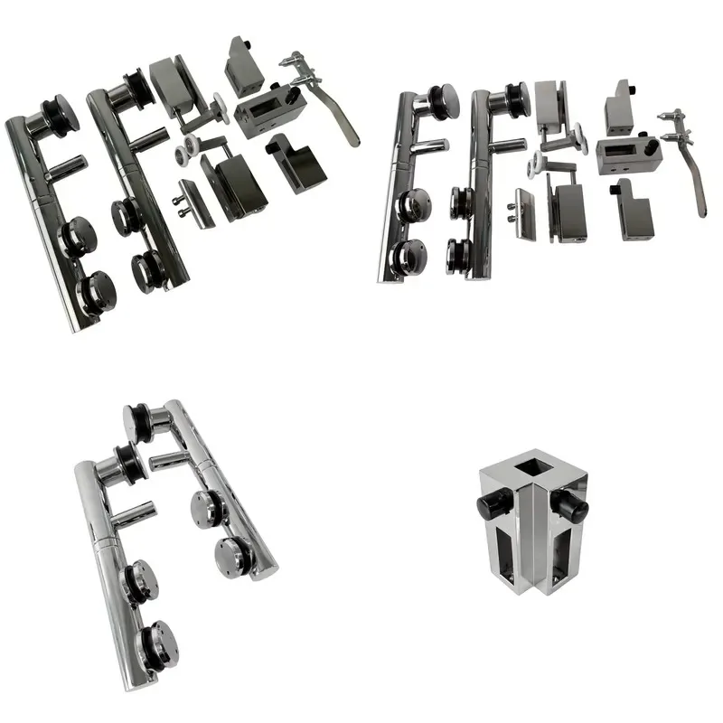 90 Degree Glass Door Sliding System Hardware Roller Accessories for Warehouse