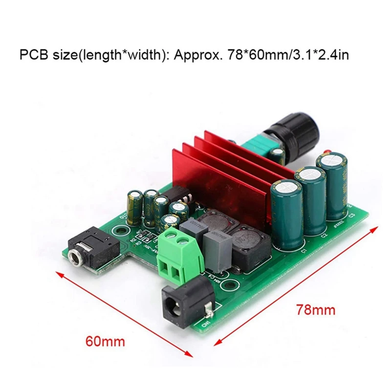 Carte amplificateur de puissance N75R-3X, Module d'amplificateur de caisson de basses Mono TPA3116 haute sensibilité avec OPAMP NE5532