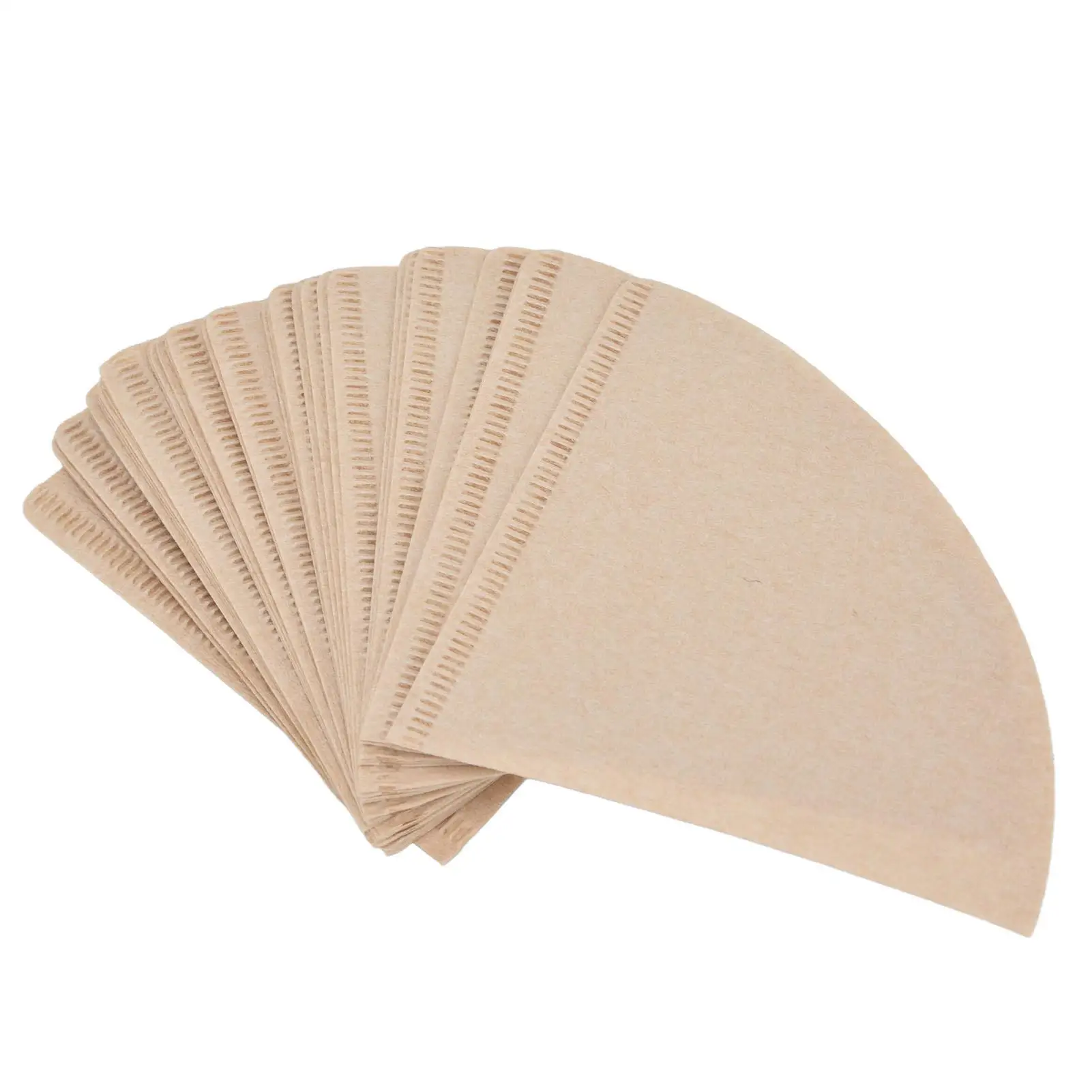 40 Pcs Unbleached Coffee Filter Paper - Disposable Cone Shape Wood Pulp Filters for drip Coffee Machines