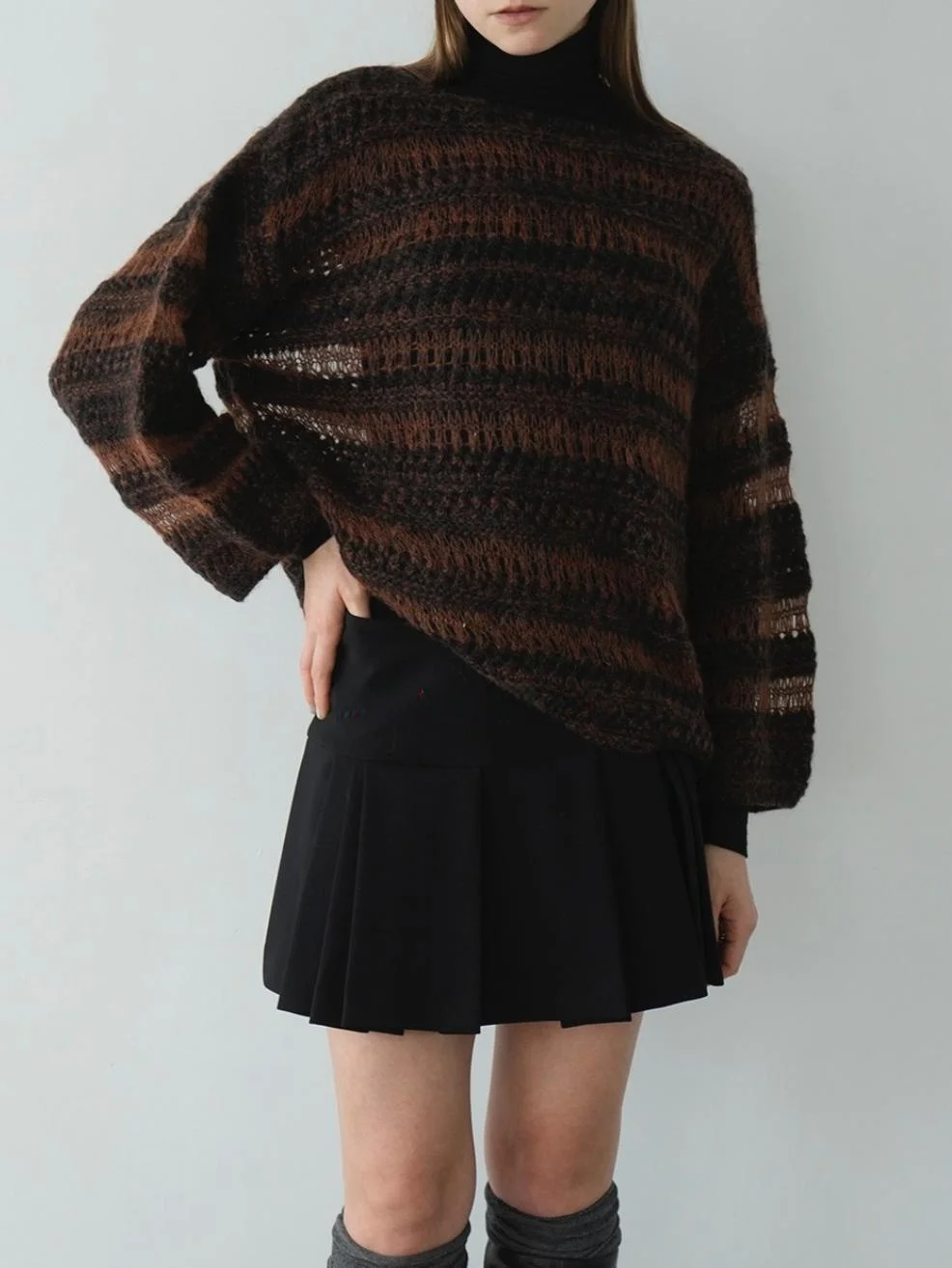 

High Waist Pleated Skirt Pure Color Side Zipper C1ane Short Skirts Japanese Style Sweet Folded A-Line Skirt