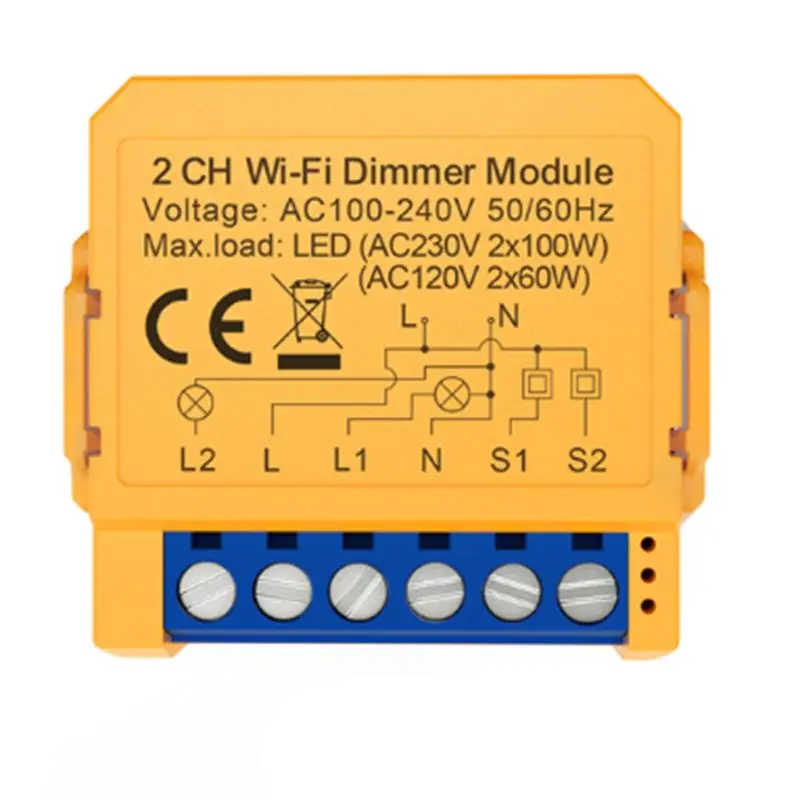 

Модуль Wi-Fi диммера ABMH-Tuya для умного дома, DIY выключатель, поддержка голосового и APP-управления