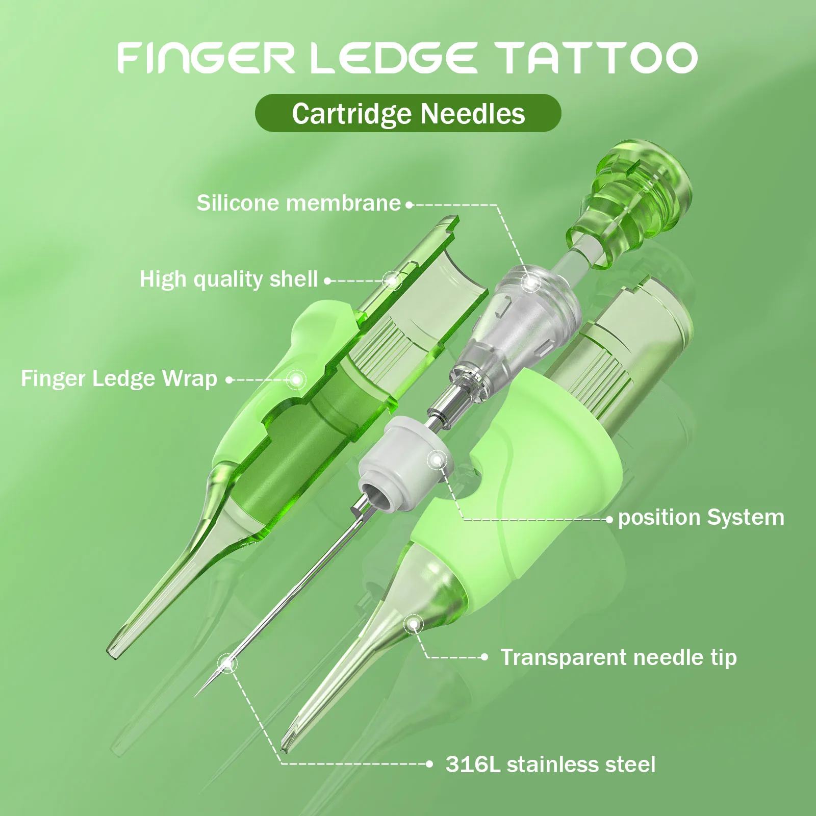 Popu Cartridge Tattoo Naalden Rl Wegwerp Gesteriliseerde Veiligheid Met Siliconen Voor Permanente Make-Up Pmu Smp Tattoo Leveren 16 Stuks