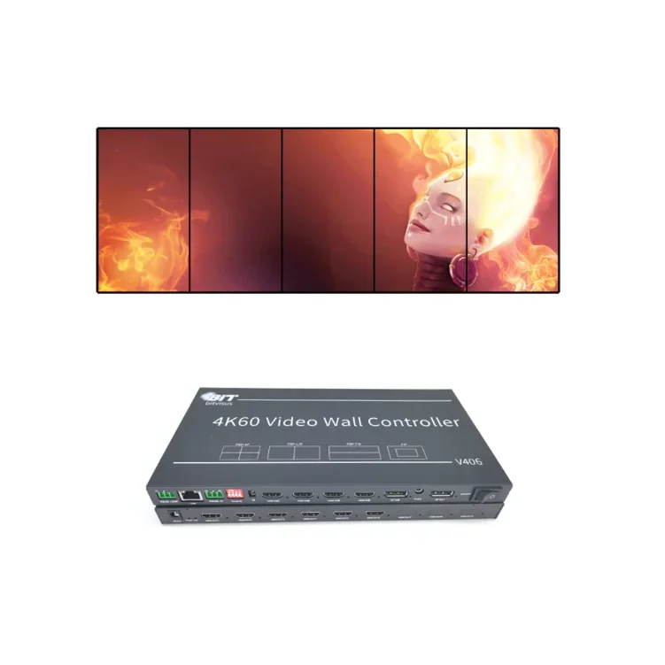 TV splicing application multi screen Support RS-232 Control 4k Tv Video Wall  processor