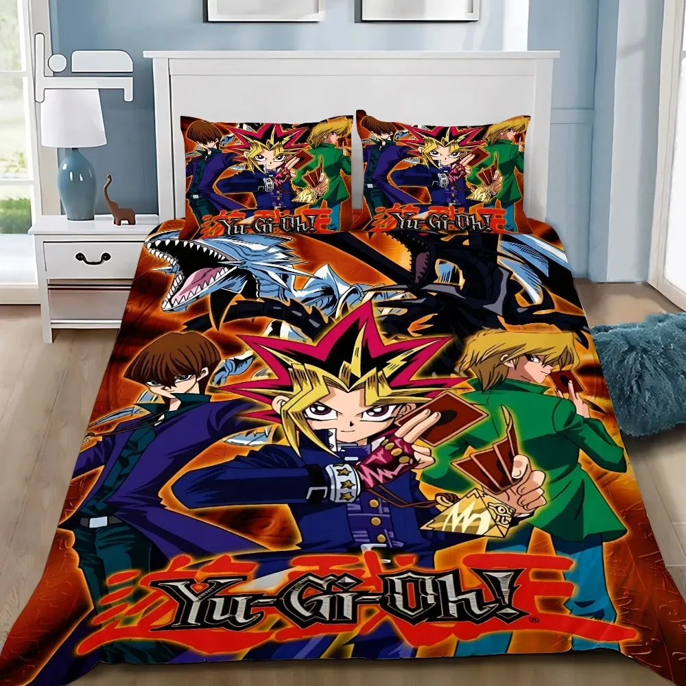 Duvet Cover Pillowcase Bedding Set Yu-Gi-Oh Pharaoh Atem Adult BoyGirl Bedroom Decoration Children Gift Single Double Large Size
