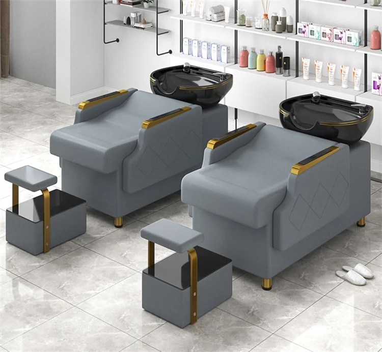 Salon Furniture Lay Down Hair Washing Chair Hair Spa Hairdressing Shampoo Chair Bed With Basin