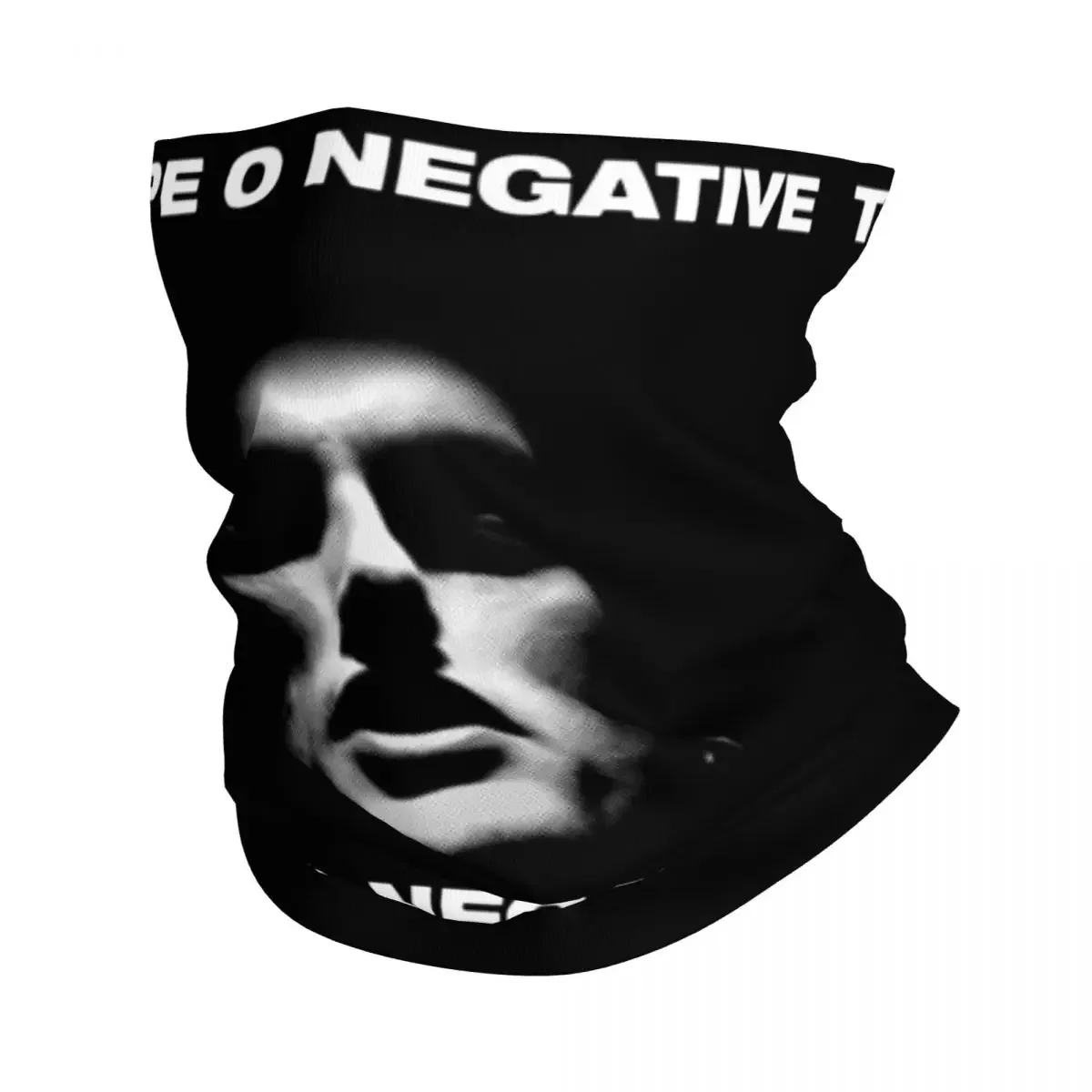 Heavy  Rock Logo O Type Negative Winter Neck Warmer Men Windproof Wrap Face Scarf for Ski Gaiter Headband