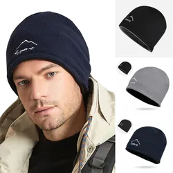 Men Women Winter Warm Outdoor Ear Cover Cap Soft Ski Snow Cycling Polar Fleece Double-sided Wearable  Windproof Hat Beanie Hat