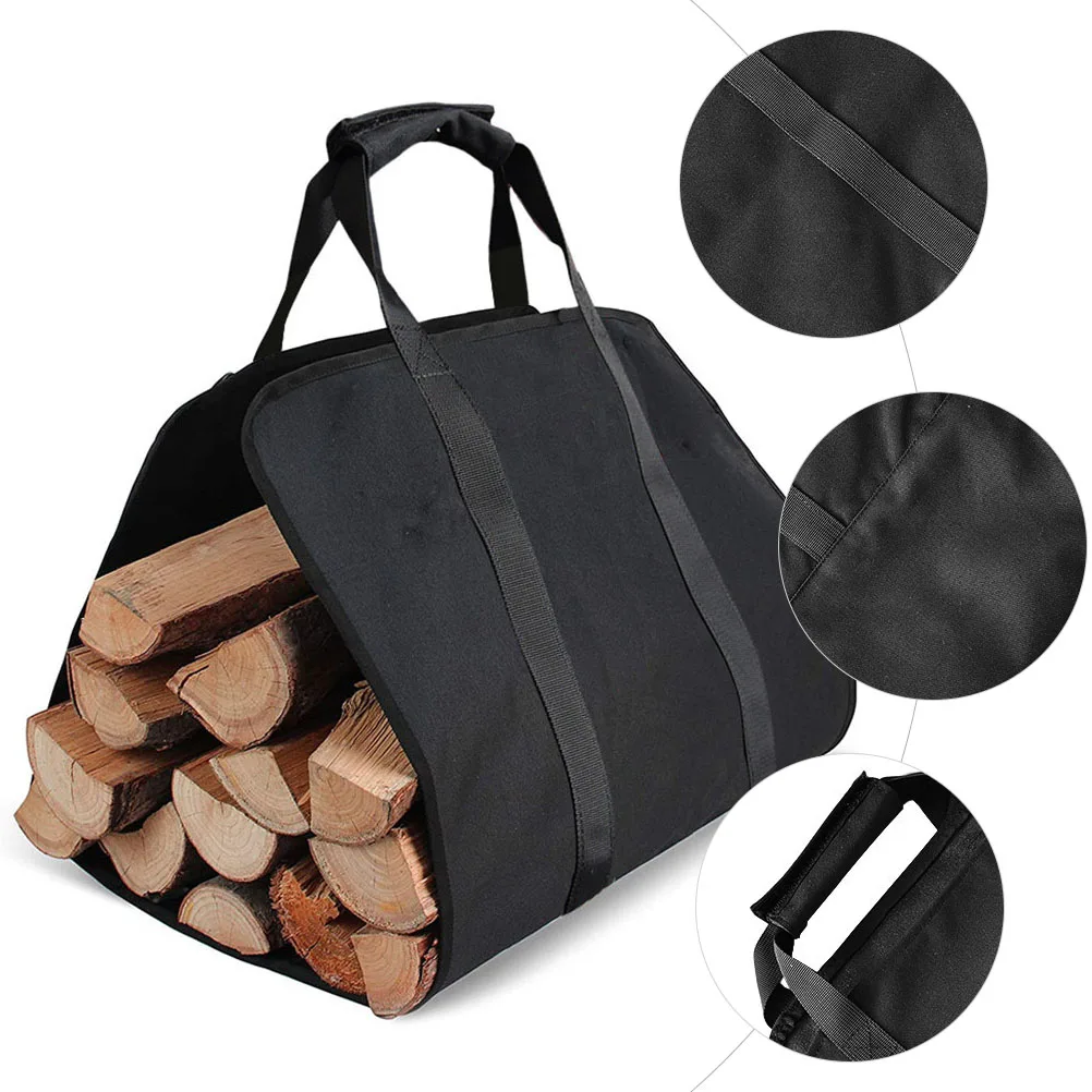 

Heavy Duty Firewood Bag Large Capacity Log Carrier Outdoor Camping Storage Tool Portable Wood Tote Reusable Firewood Container