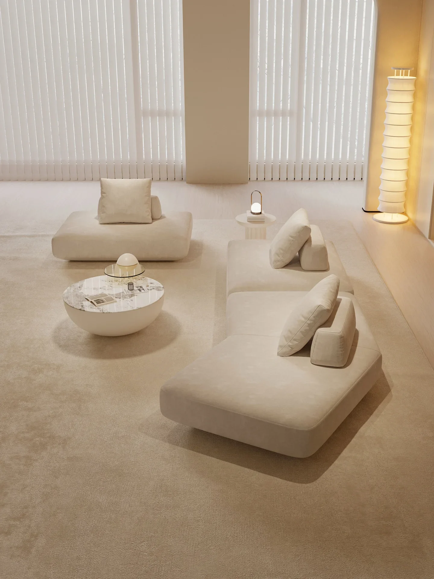 Irregular special-shaped sofa module corner living room creative medieval wabi-sabi furniture
