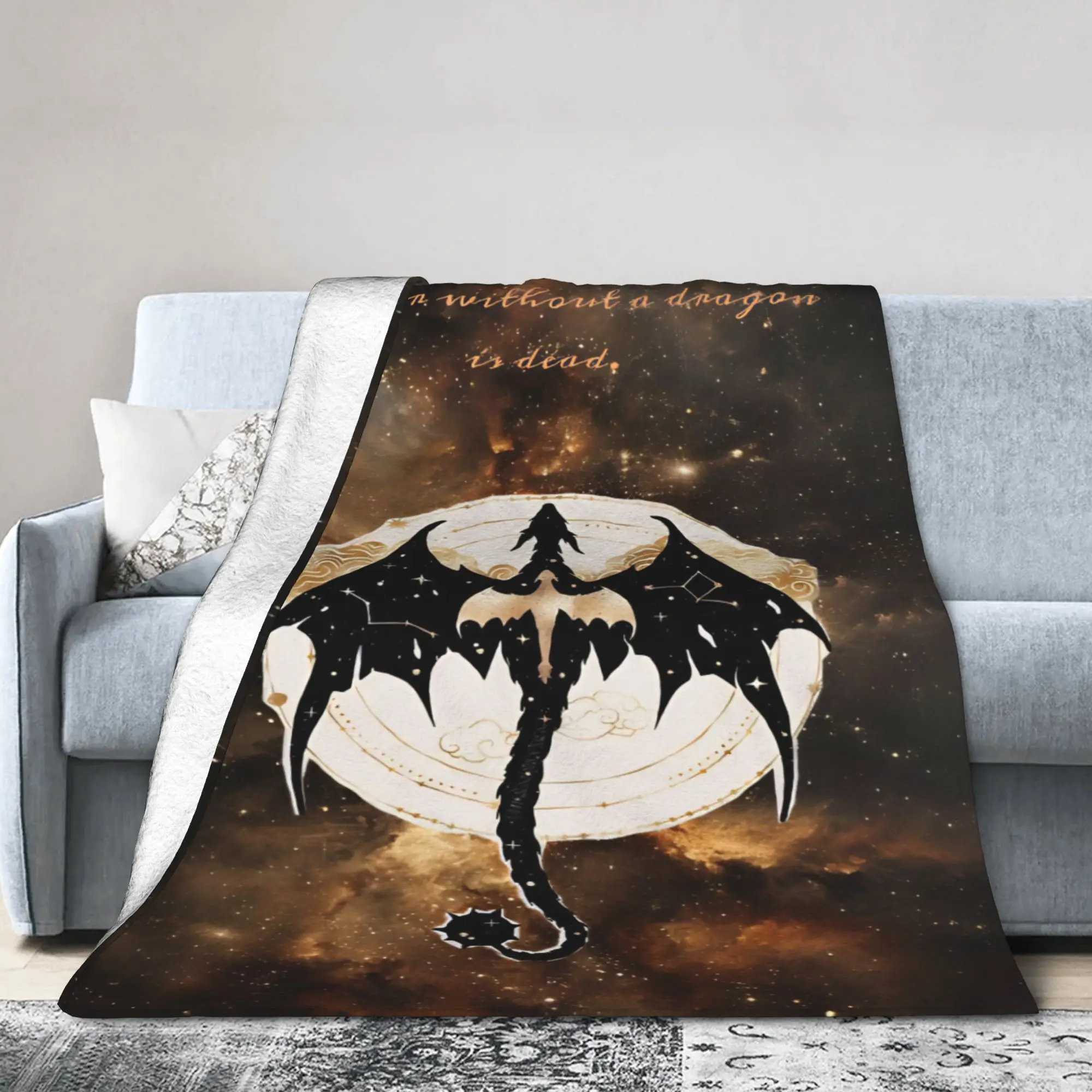Y2K F-Fourth W-Wing Dragon Blankets Super Soft Fleece  Relax Throw Blankets Machine Washable