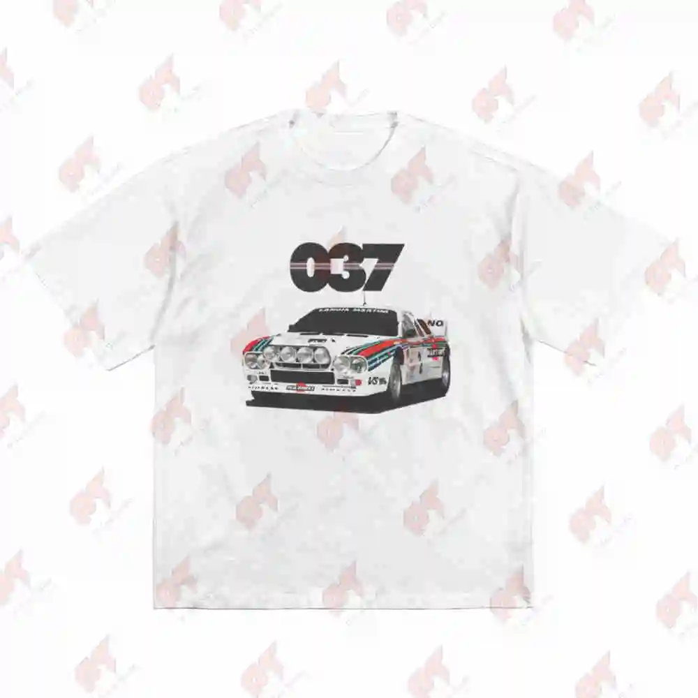 Retro Rally Racing 037 Race Car Short Sleeve Tee 100% Cotton T-Shirt