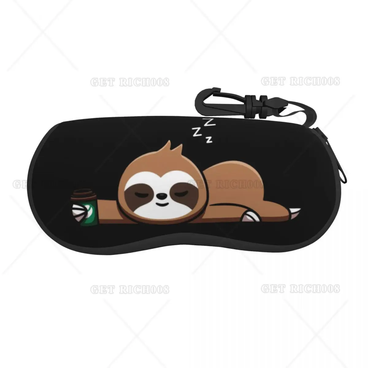 Custom Sloths Glasses Case Stylish Sloth Cartoon Pattern Shell Eyeglasses Case Sunglasses Box