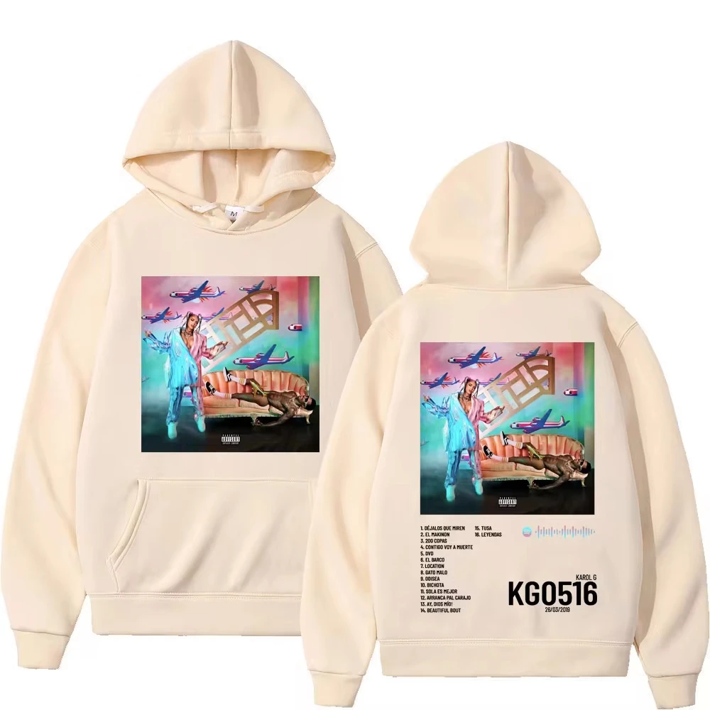 

Singer Karol G Music Album KG0516 Graphic Hoodie Fashion Hip Hop Oversized Pullovers Men Women Street Y2k Aesthetics Sweatshirts