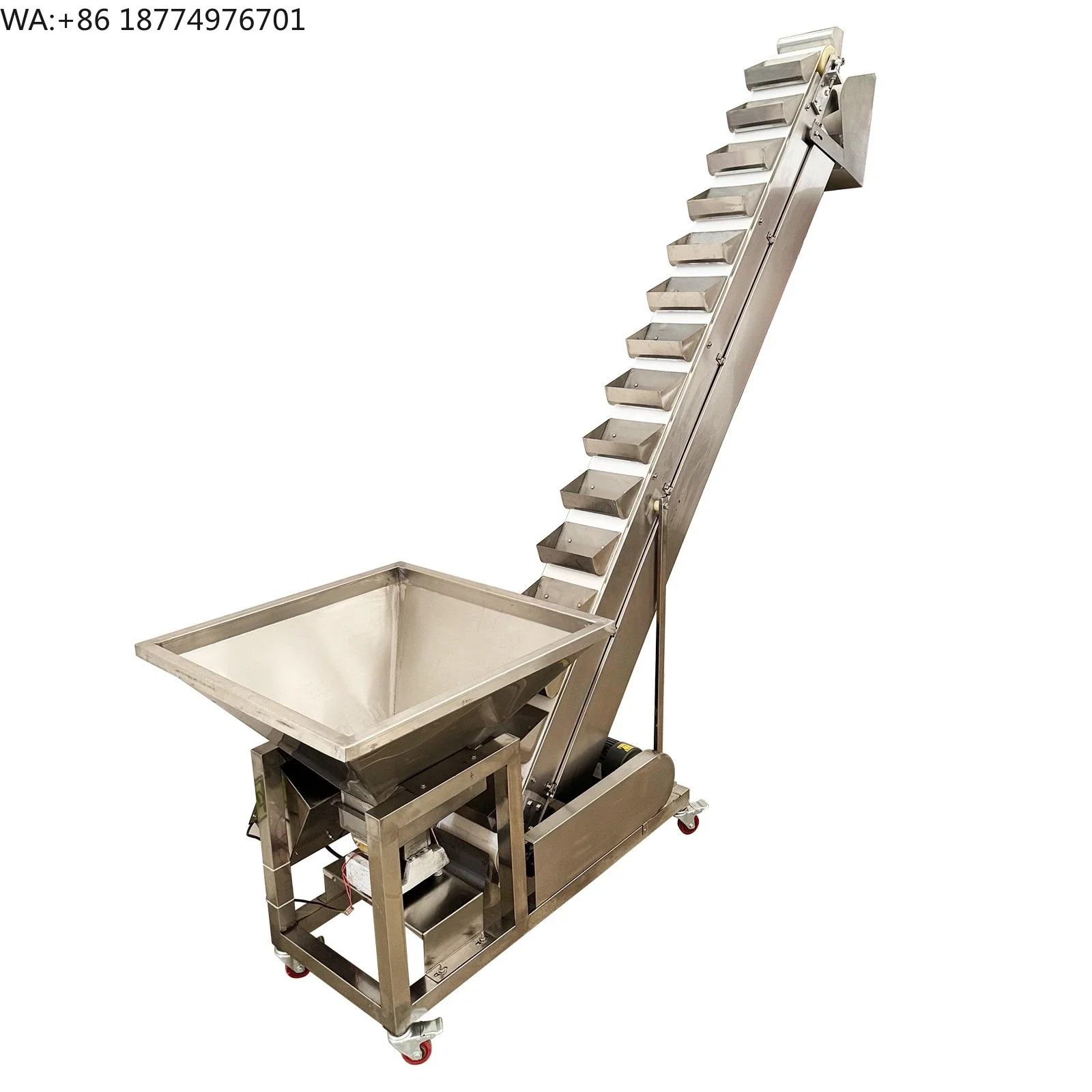 Electric Bucket Elevator Inclined Conveyor Food Flour Feeding Z Type Hopper Feeder Conveyor Lifting Feeding Conveyor System