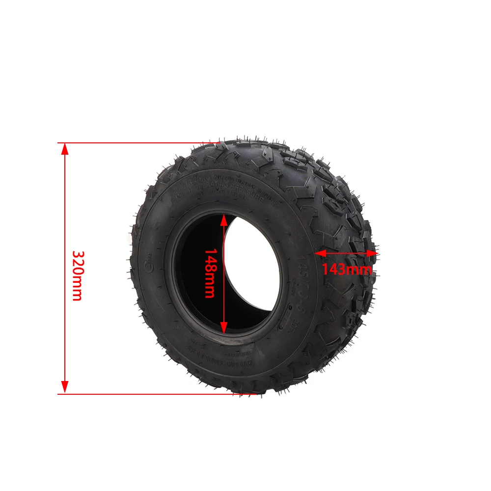 145/70-6 Tubeless Tire 6 Inch ATV Tyre for Four Wheel Vehicle 50cc 70cc 110cc Karts Front Rear Wheels Quad Bike Moto Accessories