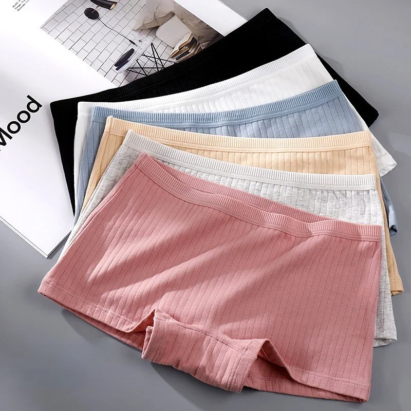 Elastic Women Safety Panties Cotton Under Skirt Seamless Underpant Female Summer Solid Plus Size Boxer Shorts Sexy Panties Women