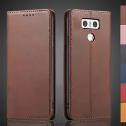 Magnetic attraction Leather Case for LG G6 Holster Flip Cover Case for LG G6 Wallet Phone Bags Fundas Coque