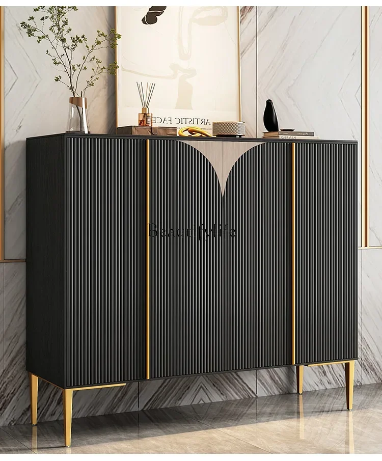 

Italian furniture, light luxury four-door shoe cabinet, partition entrance door, entrance hall, rock slab cabinet