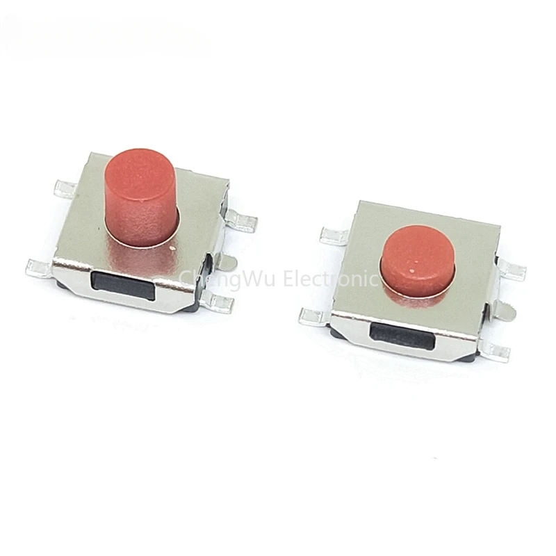 20 adet/grup 6*6*2.5 / 3.1 / 3.7 / 4.3 Mm SMD anahtarı 4 / 5 Pin ayaklar dokunmatik mikro anahtarı Push Button anahtarları kırmızı 6X6 Tact anahtarı