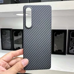 Carbon Fiber Case for Sony Xperia 1 V Phone Case Aramid Fiber Shockpfoof Protective Cover for Sony Xperia 1 V Phone Accessories