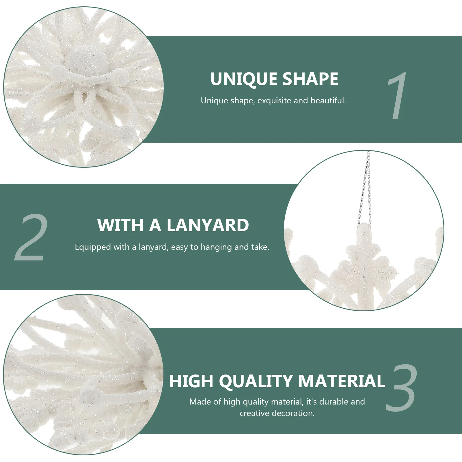 

5 Pcs Three-dimensional Snowflake Pendant Ornament Hanging Decorations Dining Table Holiday Plastic Shape Ornaments