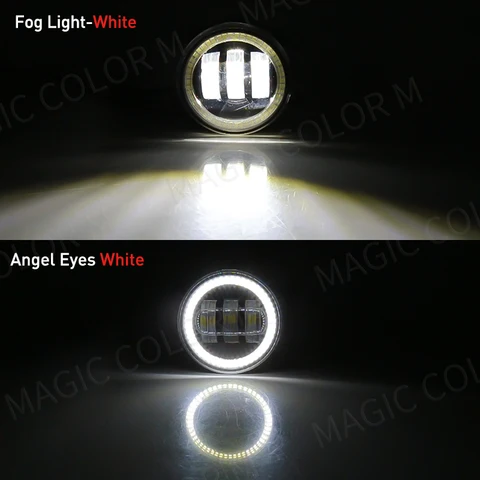 Светодиодные Противотуманные Фары Angel Eye DRL Для Ford Focus, Fusion, Fiesta, Ranger, C-Max, Transit, Tourneo, EcoSport, Edge