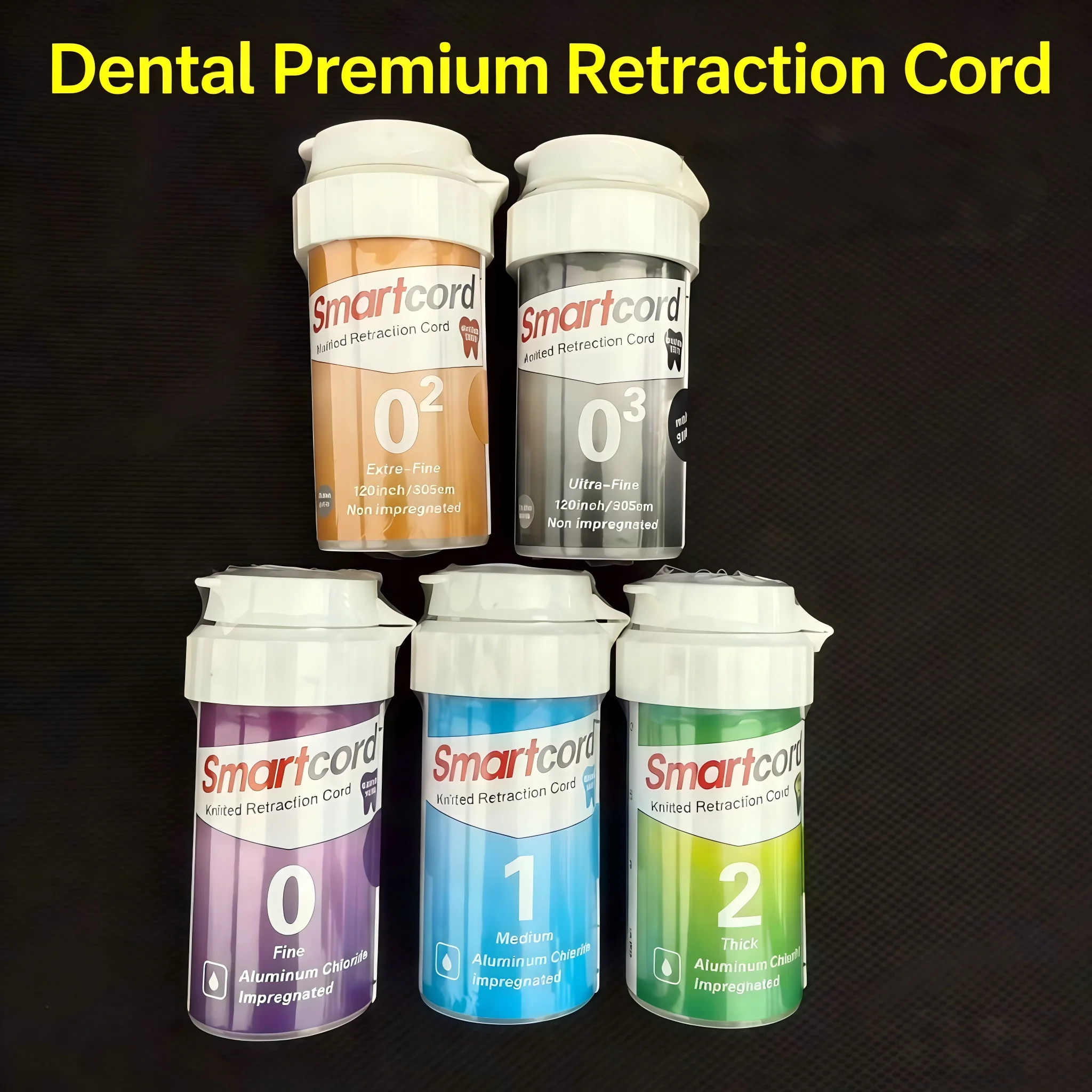 

Dental Gingival Retraction Cord, Pure Cotton Non-Medicated, Highly Absorbent Retraction Material for Gum Protection