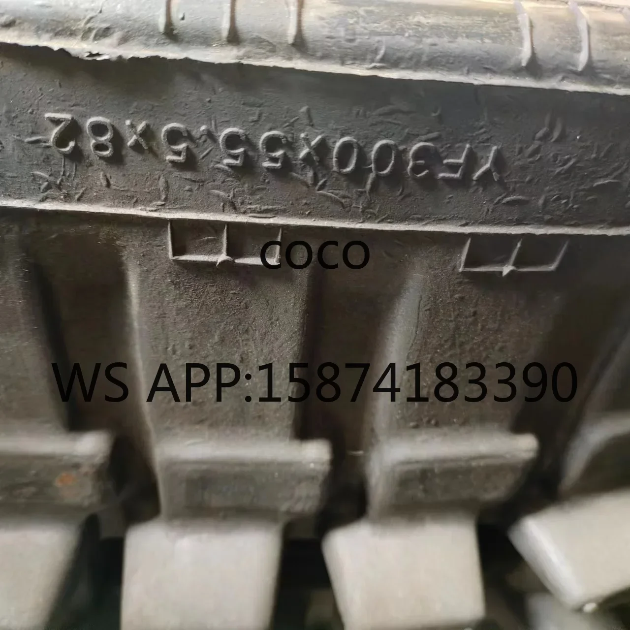 Excavator Machinery Undercarriage Rubber Track, 300x55.5x82 Rubber Crawler Belt
