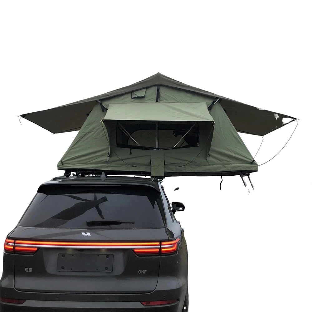140*240*130CM UV-Resistant Soft-Top Car Tent with Aluminum Crossbars  Spacious Soft-Shell Rooftop Tent for Family Overlanding