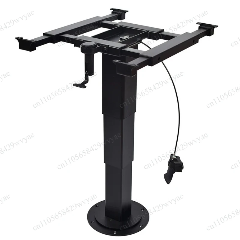 4-Way Rotatable Sliding Pneumatic RV Table, Industrial Lift Column with 360° Base for Luxury Motorhomes