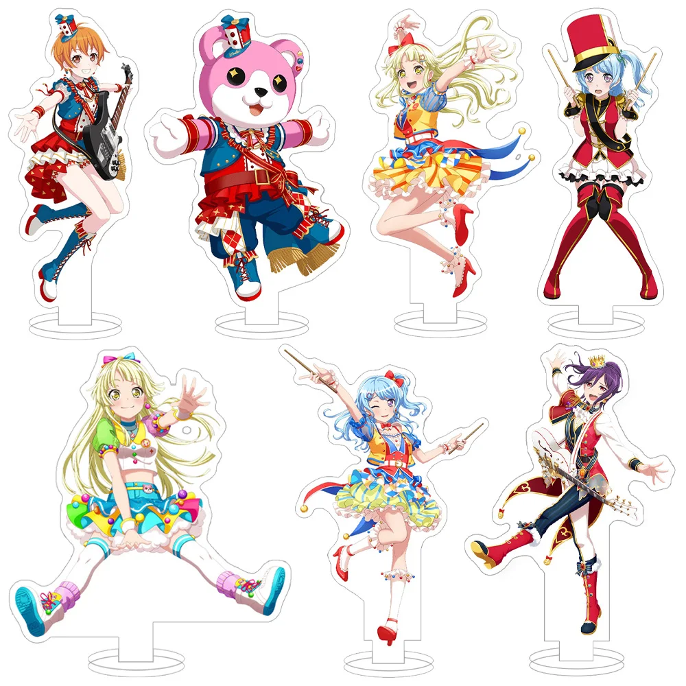 Banda de menina BanG Dream HelloHappy World Okusawa Misaki Matsubara Kanon Kitazawa Hagumi Seta Kaoru anime Acrílico suporte ornamento