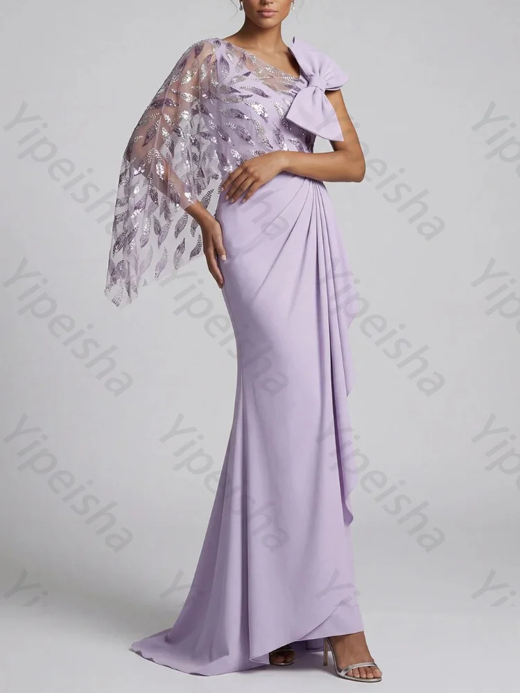 Customized Sequin Mermaid One Shoulder Mother of The Bride Dresses Elegant Formal Dress Exquisite High Quality Prom Party Gowns