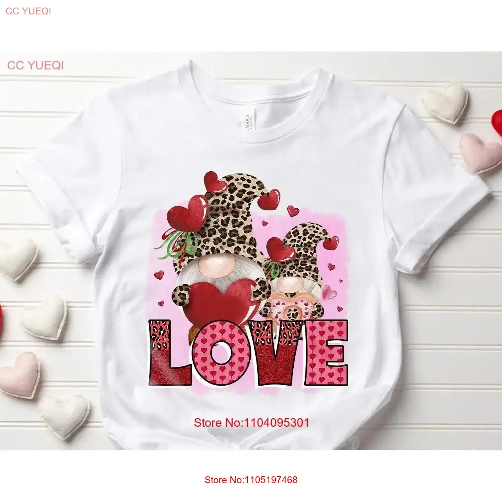 

Happy Valentine's Day T Shirt Cute Gnome Valentines For Women Teachers Valentine vintage Washed Casual Stylish fashion