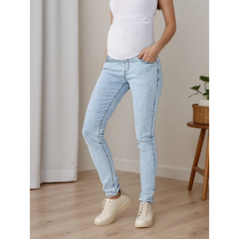 Maternity Skinny Jeans for Women – Over Bump High Waisted Stretch Denim Pregnancy Pants, Slim Fit Casual Jeans