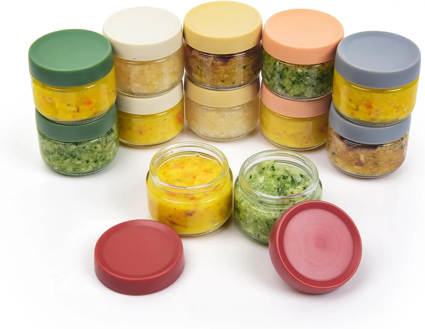 12-Pack Salad Dressing Containers To Go, 2oz Glass Jars with  MIni Condiment Sauce Dipping Cups Food Prep Jars Lunch Accessories