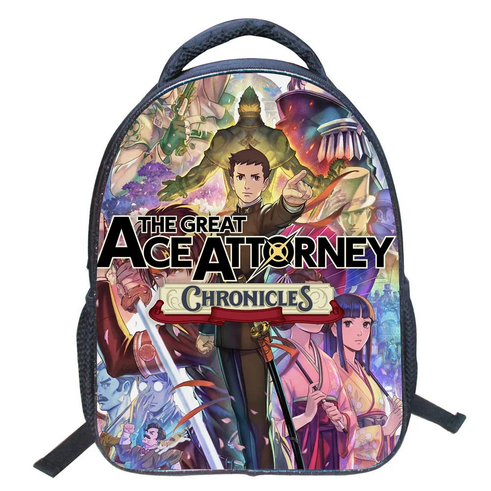 Ace Attorney Backpack Games School Bags Neutral Child Backpacks Children's School magic Bag mans