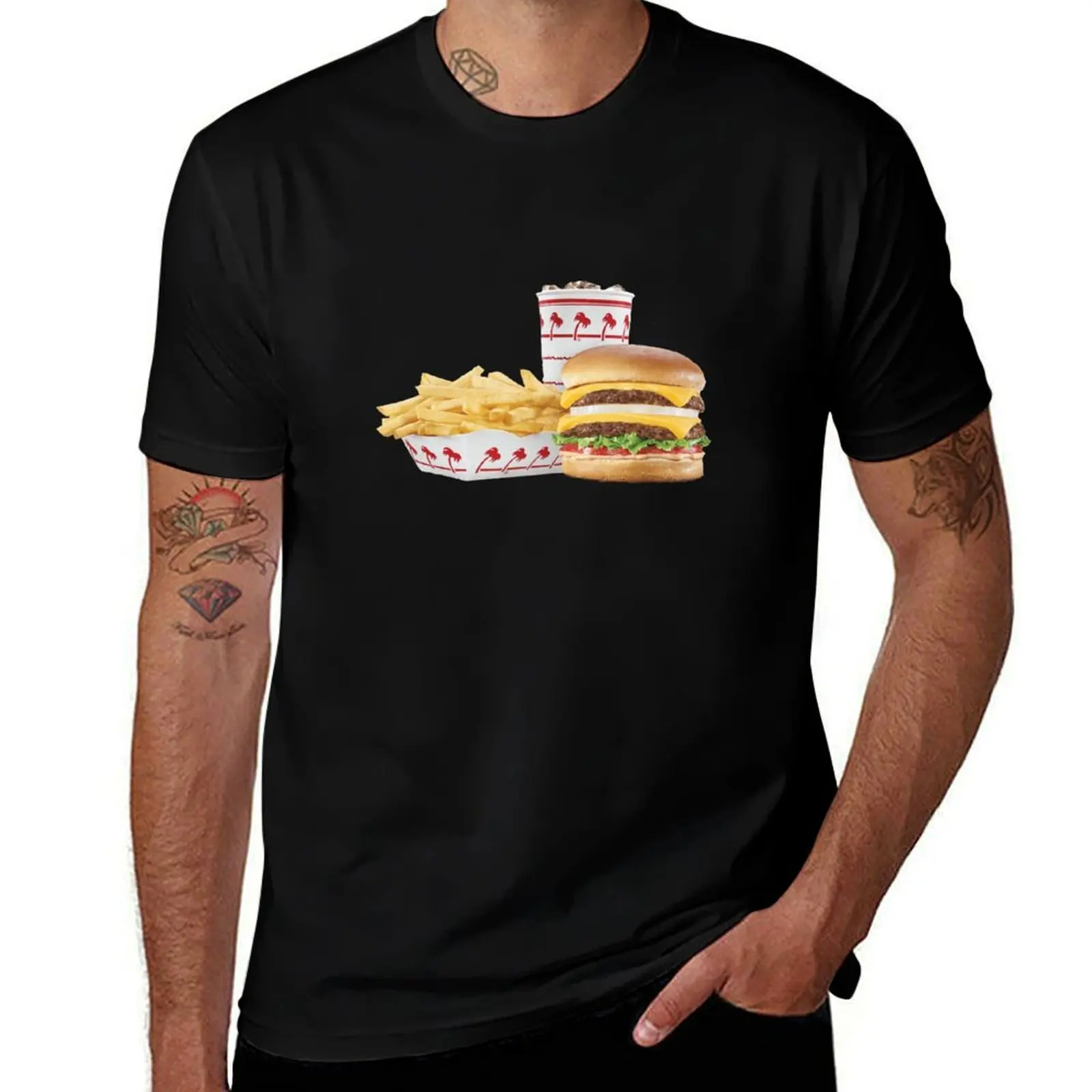 Delicious In-N-Out Meal T-Shirt Soft Stretch Short Sleeve Top