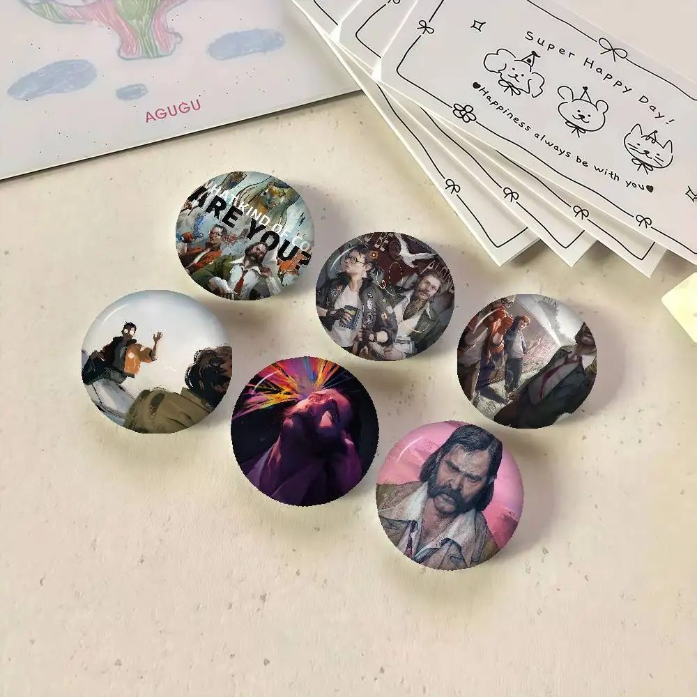 Video Game D-Disco Elysium Hot Figure Icon Badge Handmade Tinplate Brooch For Backpack Clothes Chest Ornament Gifts