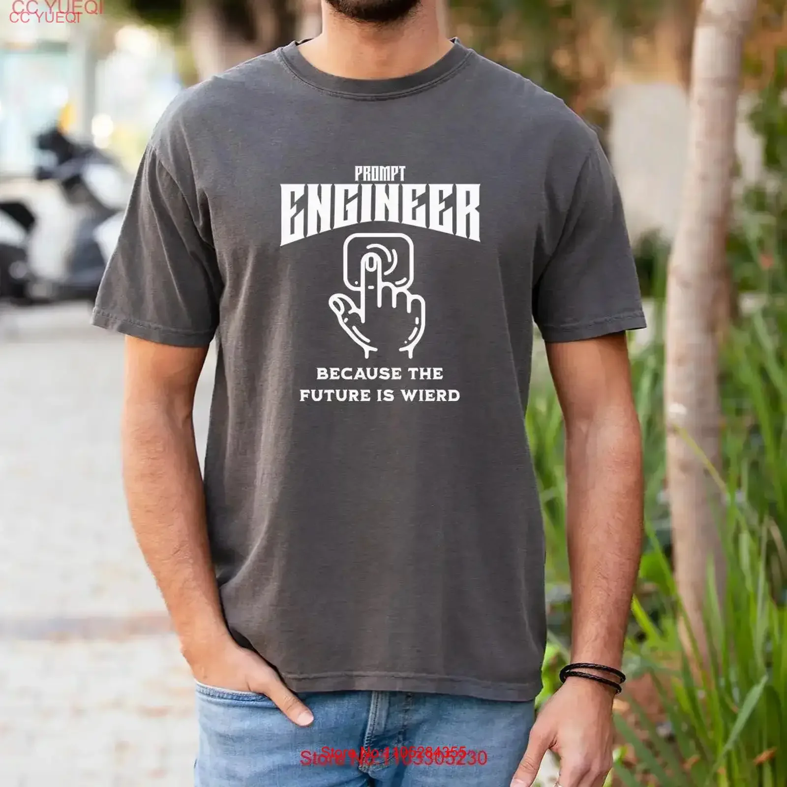 Prompt Engineer Stocking Stuffer Funny Office T Shirt Humor Quirky AI Computer vintage Washed Breathable designer clothes