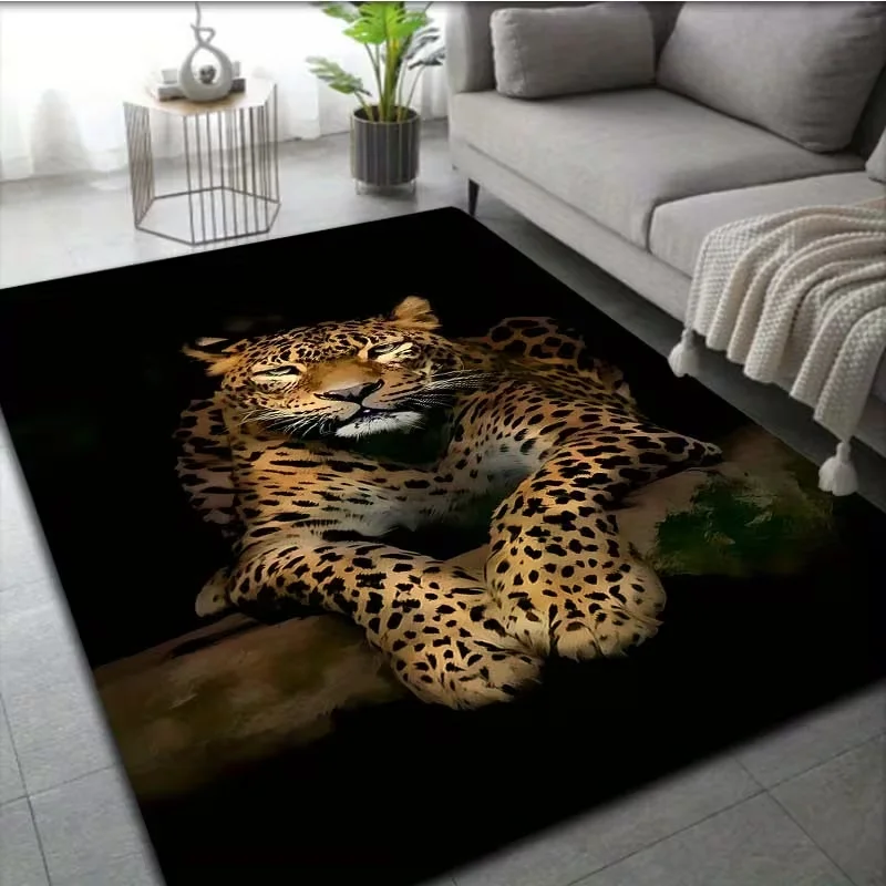 Lazy Leopard Pattern Carpet Floor Mat Living Room Sofa Rug Home Decor Bedroom Bedside Mat Coffee Table Floor Cover Door Mat