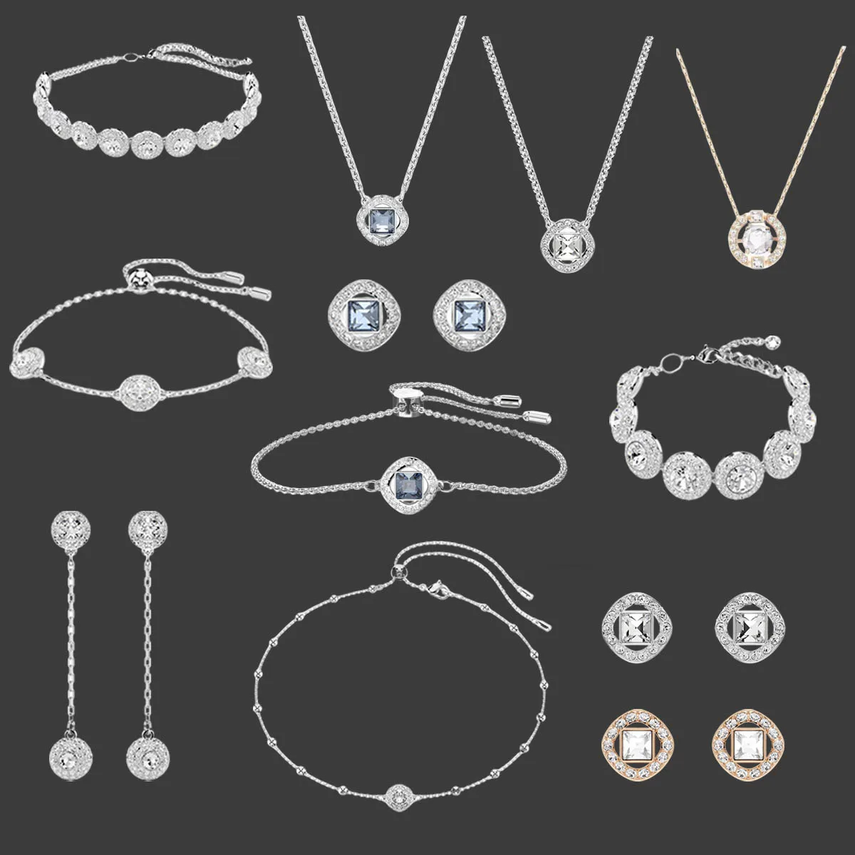 

Новинка 2025, благородное роскошное серебро S925, ожерелье высокого качества, кулон, браслет, серьги квадратной огранки, незаменимые для повседневного ношения