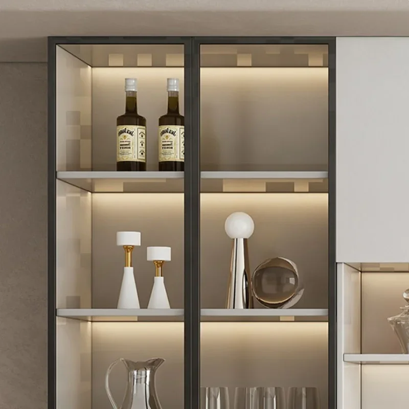 Glass Simplicity Wine Cabinets Modern Storage Wall Home Wine Cabinets Display Luxury Drank Kast European Furniture QF50JG