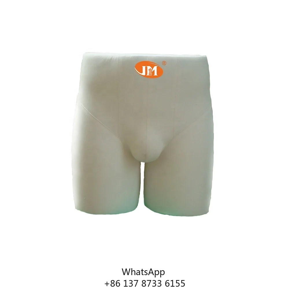 

Custom White Male Half-Body Fiberglass Dress Form Yoga Mannequin Canvas Covered Surface Underwear Display Plastic Window Model
