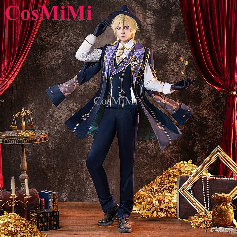 CosMiMi Honkai: Star Rail Aventurine Cosplay Costume Stone Hearts Ten People Skin Business Suits Carnival Role Play Clothing New